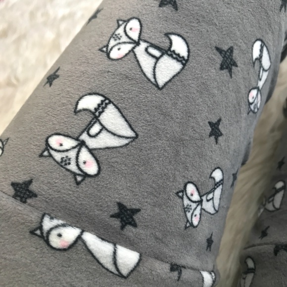 Gray Fox Soft Plush Fleece Leg Warmers Fur Lining Thermal Knee Socks Thigh Highs - Picture 3 of 14